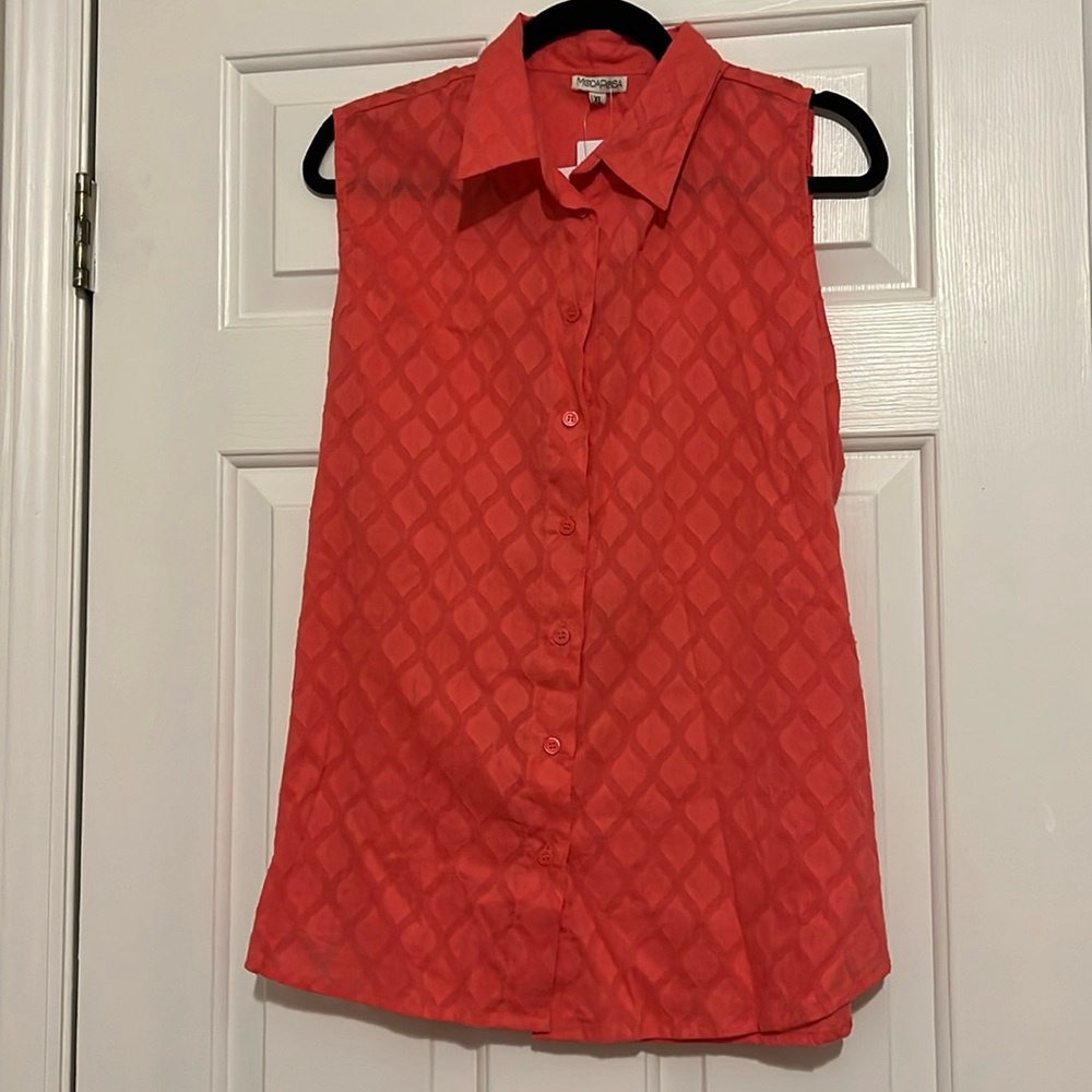 ModaPosa coral sleeveless blouse - size XL - new with tag